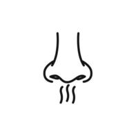 Human Nose Icon set collection for web vector