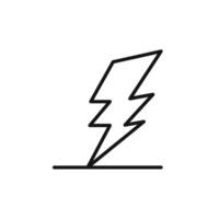 lightning bolt icon set collection for web vector