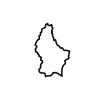 Luxembourg country map icon set collection for web vector