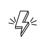 Lightning power charge icon set collection for web vector