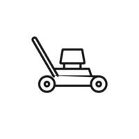 Lawn mower icon set collection for web vector