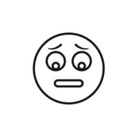 Guilty face emoji icon set collection for web vector