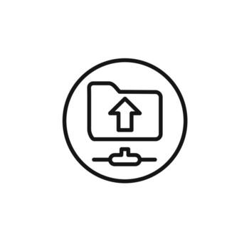 ftp navegar arriba icono conjunto colección para web vector