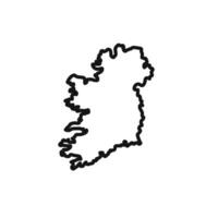 Ireland map icon set collection for web vector