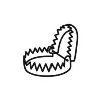 Metal trap icon set collection for web vector