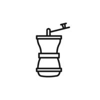 Manual coffee grinder icon set collection for web vector