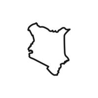 Kenya map icon set collection for web vector