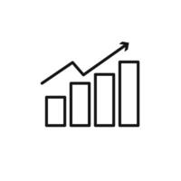 growth arrow bars icon set collection for web vector