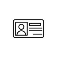 identity card icon set collection for web vector
