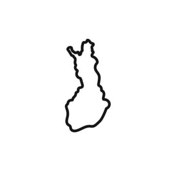 mapa de Finlandia icono conjunto colección para web vector