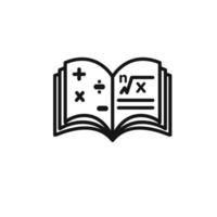 Maths book icon set collection for web vector