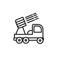 Missile Launcher icon set collection for web vector