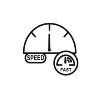 Network speed test icon set collection for web vector