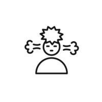 Nervous breakdown icon set collection for web vector
