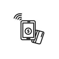 NFC wireless payment icon set collection for web vector