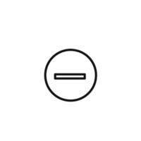 Negative sign icon set collection for web vector
