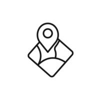 Pin on a map icon set collection for web vector
