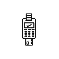 pos terminal icon set collection for web vector