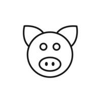 Pig face icon set collection for web vector