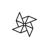paper Windmill icon set collection for web vector