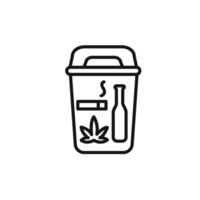Quitting bad habits icon set collection for web vector