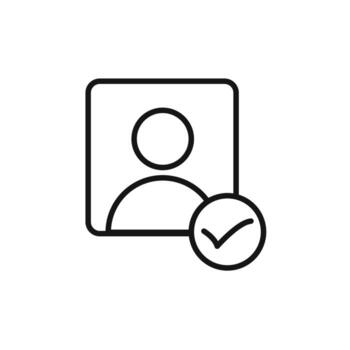 Profile check icon set collection for web vector