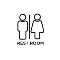 Rest room icon set collection for web vector