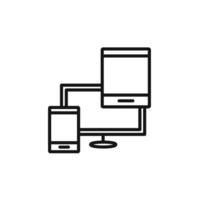Responsive Design icon set collection for web vector