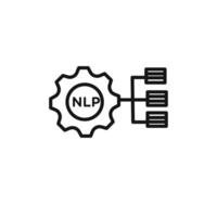 NLP icon set collection for web vector