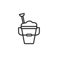 Sand bucket icon set collection for web vector