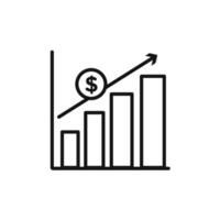 Rise price icon set collection for web vector
