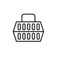 Pet cage icon set collection for web vector