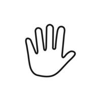 Raised Hand icon set collection for web vector