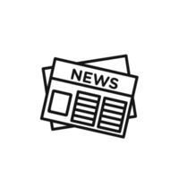 Newspaper icon set collection for web vector