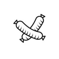 sausages icon set collection for web vector