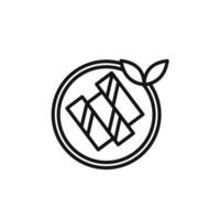 Popiah icon set collection for web vector