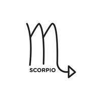Scorpio zodiac sign icon set collection for web vector