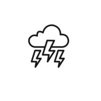 Thunder lightning icon set collection for web vector