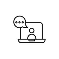 chat conference icon set collection for web vector