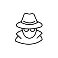 Secret agent icon set collection for web vector