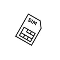sim card icon set collection for web vector