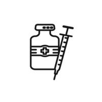 vial medical icon set collection for web vector