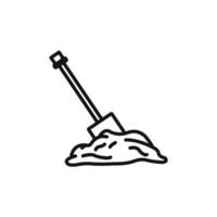 Snow and shovel icon set collection for web vector