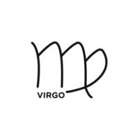 Virgo zodiac sign icon set collection for web vector