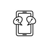 Smartphone Help and Support icon set collection for web vector