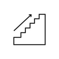 stairs icon set collection for web vector
