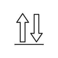 Up and down arrows icon set collection for web vector