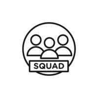 Squad icon set collection for web vector
