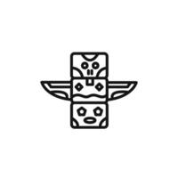 Totem icon set collection for web vector