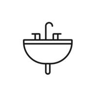 washbasin icon set collection for web vector